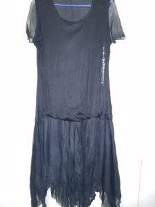 Adult Female Costumes to Hire - PIRATE - BLACK long dress